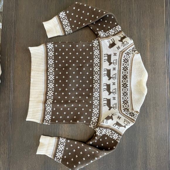 xs Vintage Demetre Pure Virgin Wool Sweater Reindeer Snowflakes Ski Sweater - Picture 13 of 16